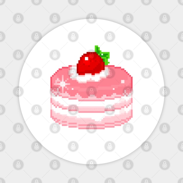 Kawaii Pixel Oishii Dream Dessert ( strawberry pancakee) Magnet by OMC Designs